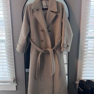 Abercrombie & Fitch Light Beige Wool Coat